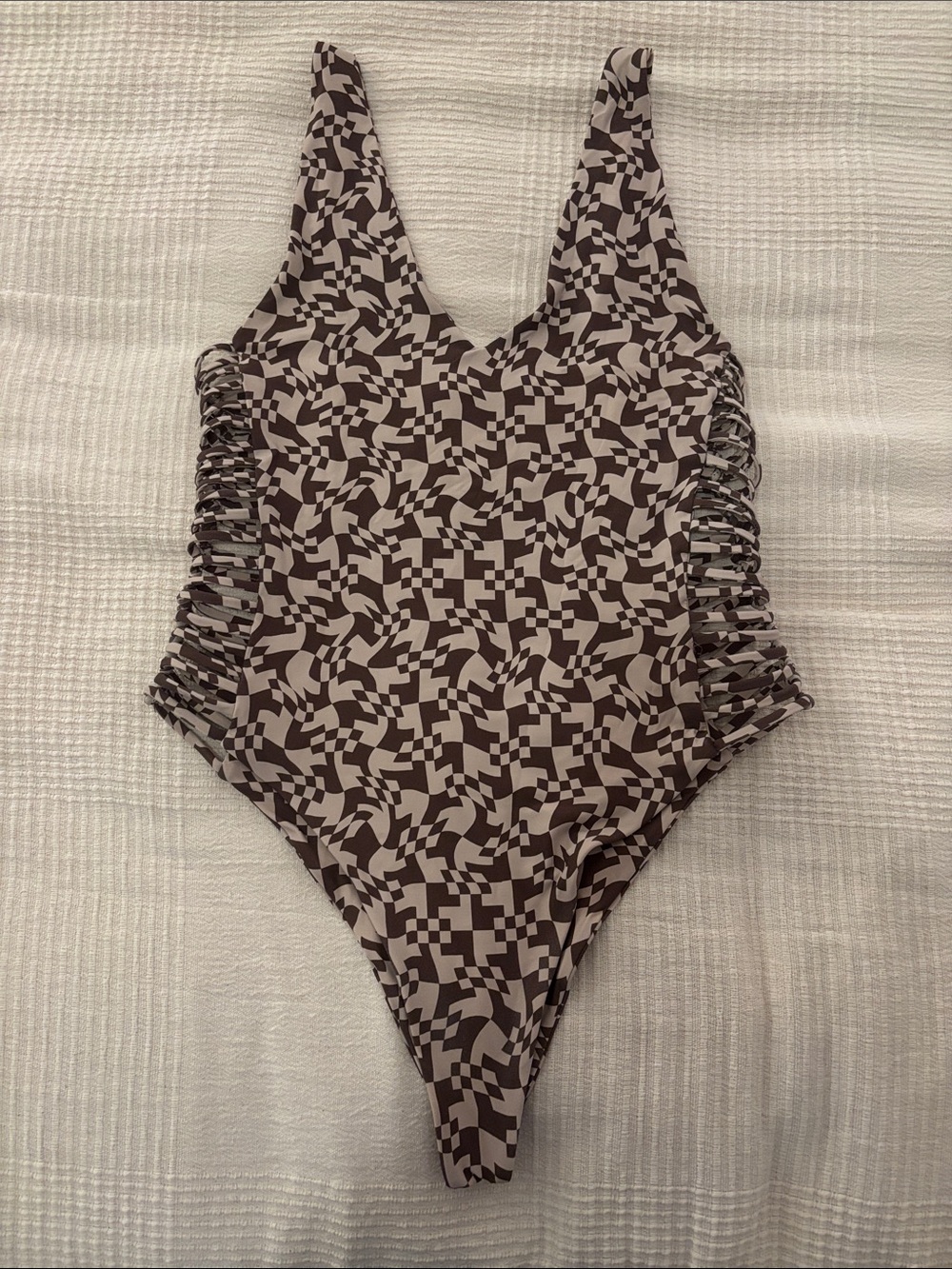 Stone Fox Swim One Piece Woven Sides